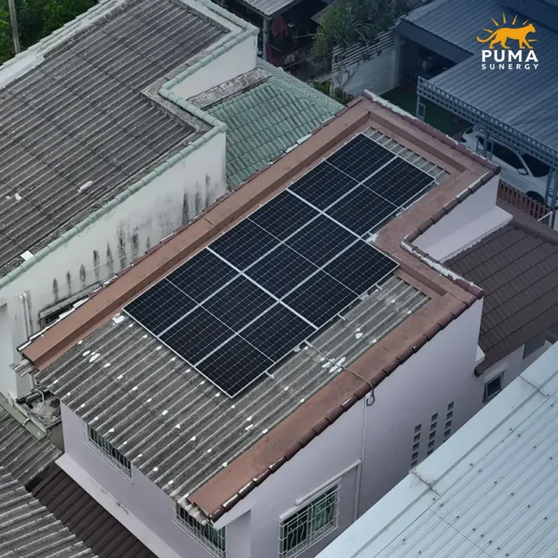 ผลงานติดตั้งโซล่าเซลล์บ้าน สายไหมพักอาศัย ขนาด 4 kW กรุงเทพมหานคร จัดเรียงแผงสวยงามใช้พื้นที่คุ้มค่า ปลอดภัยด้วย Microinverter โดย PUMA SUNERGY